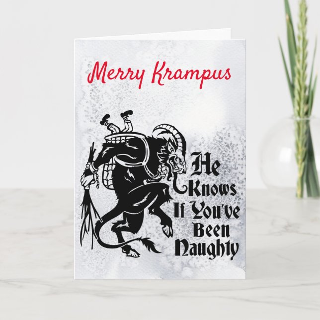 Festividades Feliz Krampus - Cartão de Saudação (Frente)