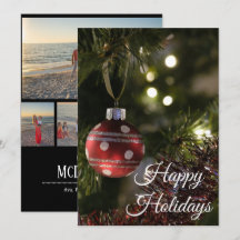 Feliz Natal 5 Colagem de Fotos Cartão Personalizad