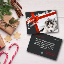 Festividades Feliz Natal Belo Cartão de Saudação Fotográfica