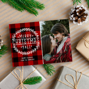 Festividades Feliz Natal Cartão com fotos da família de feria