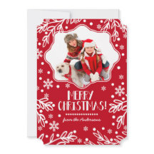 Feliz Natal. Cartão com fotos Plana de Natal Perso