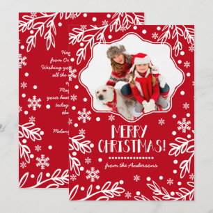 Festividades Feliz Natal. Cartão com fotos Plana de Natal Perso