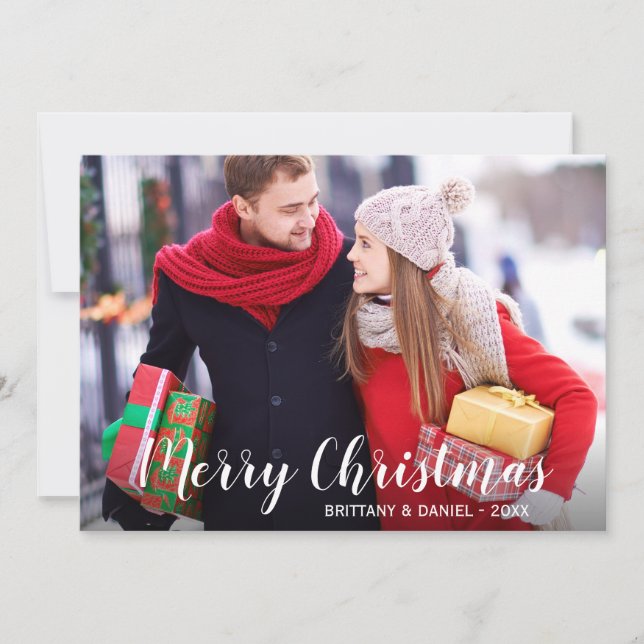Festividades Feliz Natal Cartão de Casal WS (Frente)