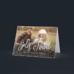 Festividades Feliz | natal Cartão de Natal<br><div class="desc">Design de neve do fotografia e de COM de Cartão de Natal</div>