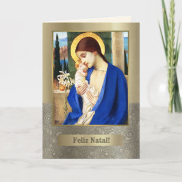 Festividades Feliz Natal. Cartão de Natal de Belas Artes em Por