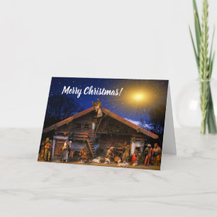 Festividades Feliz Natal, Cena de Natal, cartão personalizado
