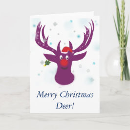 Festividades Feliz Natal Deer - Cartão de Saudação