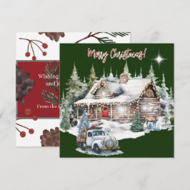 Festividades Feliz Natal do Cartão de Férias de Cabina