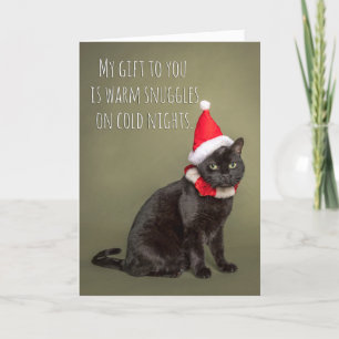 Festividades Feliz Natal Do Humor Do Gato Cartão de Férias
