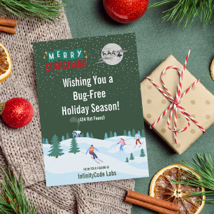 Festividades Feliz Natal e um Cartão de Férias Sem Inseto