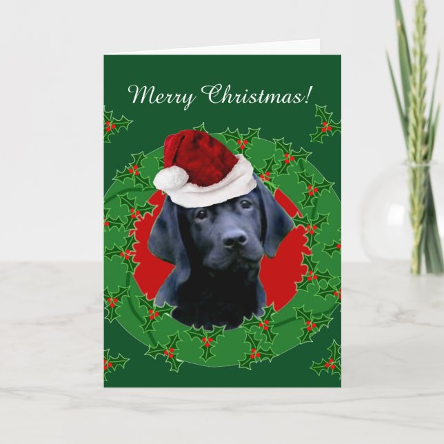 Festividades Feliz Natal Labrador cartão de boas-vindas (Frente)