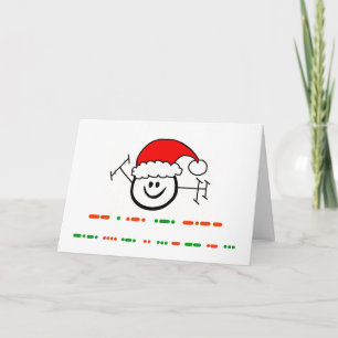 Festividades Feliz Natal no Morse Code Feliz Cartão de Presença