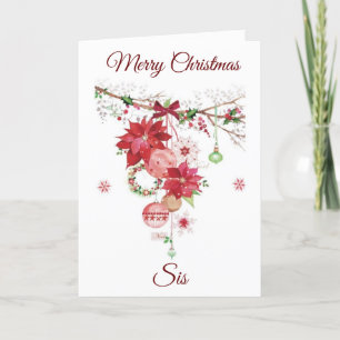 FESTIVIDADES FELIZ NATAL PARA **MINHA IRMÃ** CARTÃO DE FÉRIAS