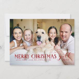 Festividades Feliz Natal para Todos - Cartão de Foto da Família