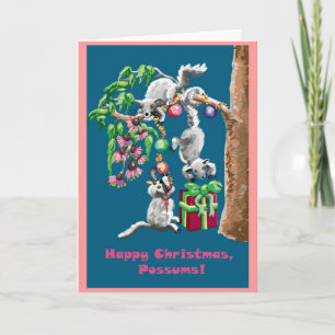 Festividades Feliz Natal Possum! Cartão de Natal Aussie