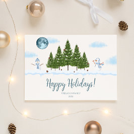 Festividades Feliz Natal Snowman Cartão de Férias de Natal