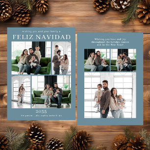 Festividades Feliz Navidad Cartão de Férias com Múltiplas Fotos