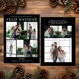 Festividades Feliz Navidad Cartão de Férias com Múltiplas Fotos