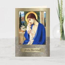 Festividades Feliz Navidad. Cartão de Natal de Belas Artes em E