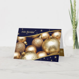 Festividades Feliz Navidad. Cartão de Natal em espanhol