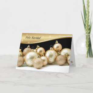 Festividades Feliz Navidad. Cartão de Natal em espanhol