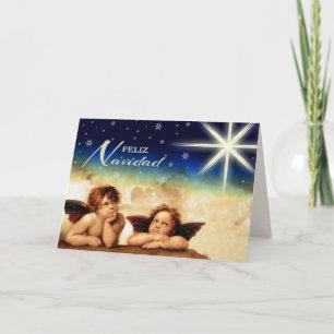 Festividades Feliz Navidad. Cartão de Natal em espanhol