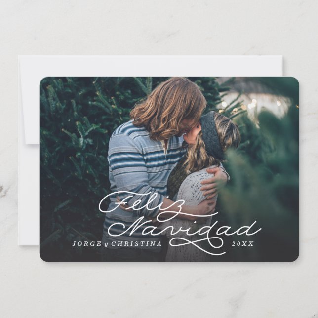 Festividades Feliz Navidad, Cartão de Natal Espanhol, cartão co (Frente)