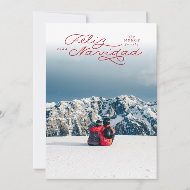 Festividades Feliz Navidad, Cartão de Natal Espanhol, cartão co (Frente)