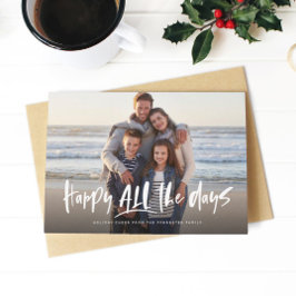 Festividades Feliz o cartão com fotos de férias