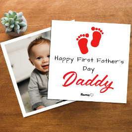 Festividades Feliz Primeiro Dia dos Pais – Cartão de Foto Perso