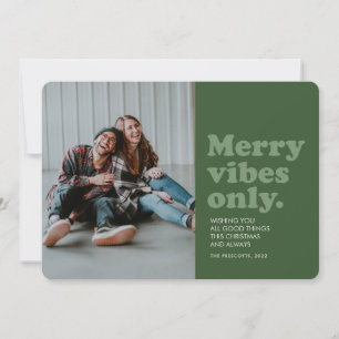 Festividades Feliz só vê o cartão com fotos de feriado retro