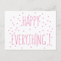 Feliz Tudo - Cartão postal de citação divertida