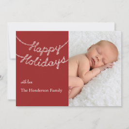 Festividades Felizes feriados no Cartão com fotos das Luzes de
