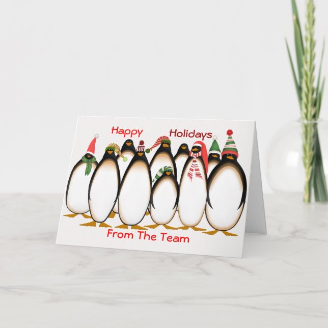 Festividades Felizes Férias Do Cartão De Natal Da Equipe (Frente)