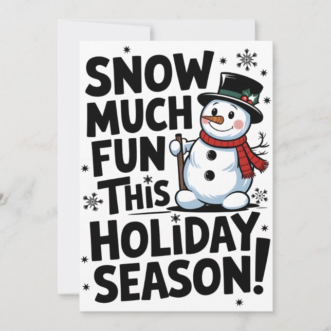 Festividades Feriado de Neve - Cartão de Natal (Frente)