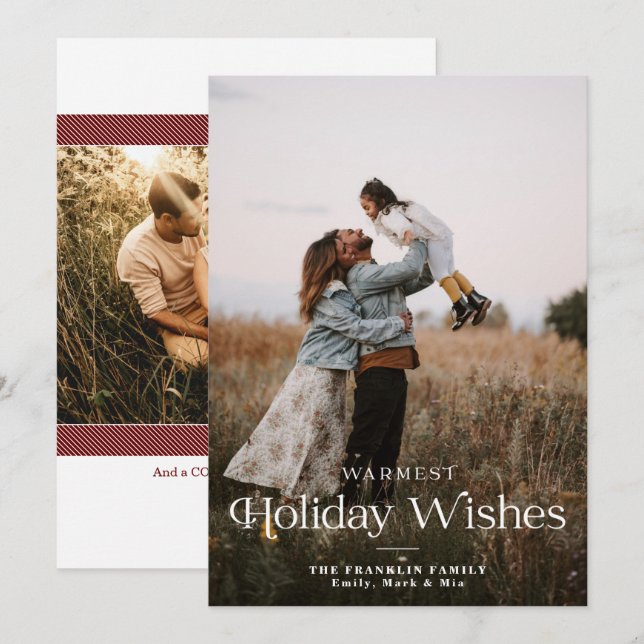 Festividades Feriado Mais Quente Deseja Um Cartão De Férias Mod (Frente/Verso)