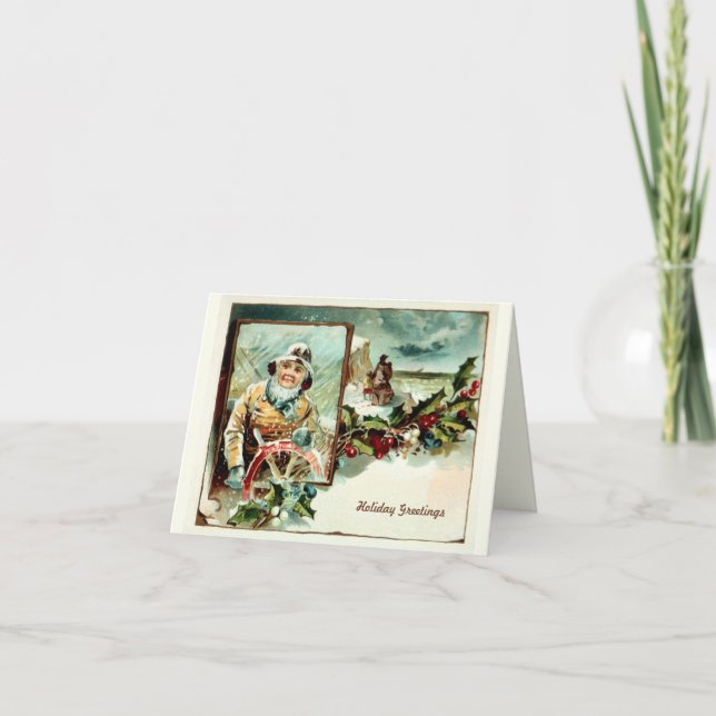 Festividades Feriado marítimo ou cartão de Natal (Frente)