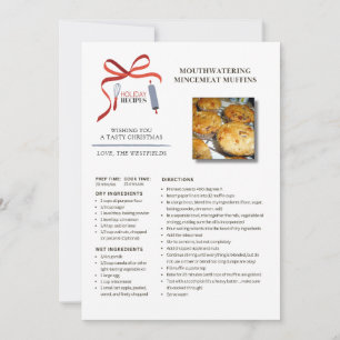 Festividades Feriado Recebe Mincemeat Muffins Cartão de Natal