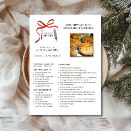 Festividades Feriado Recebe Mincemeat Muffins Cartão de Natal