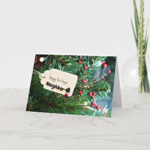 FESTIVIDADES FÉRIAS FELIZES **VIZINHO** CARTÃO DE NATAL