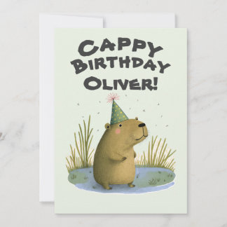 Festividades Festivo Capybara Birthday - Cartão de Saudação