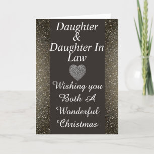 Festividades filha especial e filha de direito Cartão de Natal
