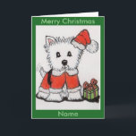 Festividades Filho BONITO Nana da filha da mãe do CARTÃO de<br><div class="desc">Eu criei este cartão de Natal bonito usando meu westie original art. Um cartão bonito para qualquer um.  Olhe por favor meus outros artigos do westie.</div>