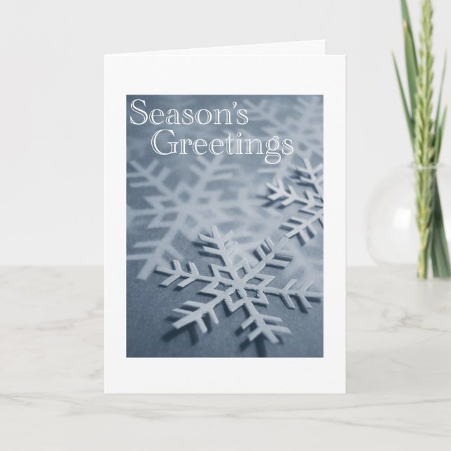 Festividades Floco de neve do cartão de Natal (Frente)