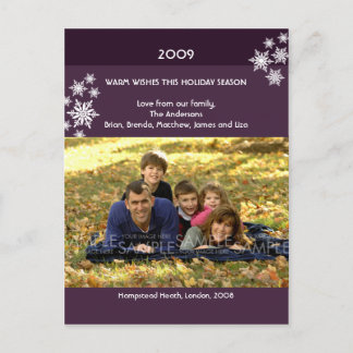 Festividades Flocos de neve de ameixa de açúcar: Cartão postal