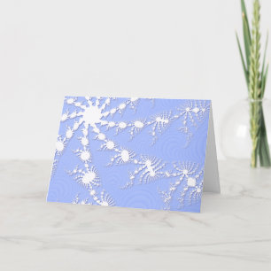 Festividades Flocos de neve de Natal no Cartão de Natal Azul e