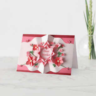 Festividades Flores de Origami Cartão do Dia das Mães (1)