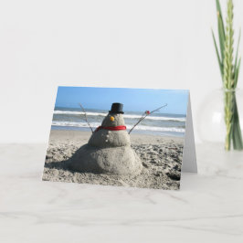 Festividades Flórida Snowman - Cartão de Saudação