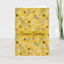 Folha moderna padrão ouro fundo Cartão de férias