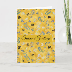 Festividades Folha moderna padrão ouro fundo Cartão de férias